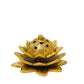 Lotus Design Brass Agarbatti/Dhoop Holder, Home Décor, Gift & Puja, 580 gm, 2.2 inches, Brass Black Antique Finish, 1 Piece