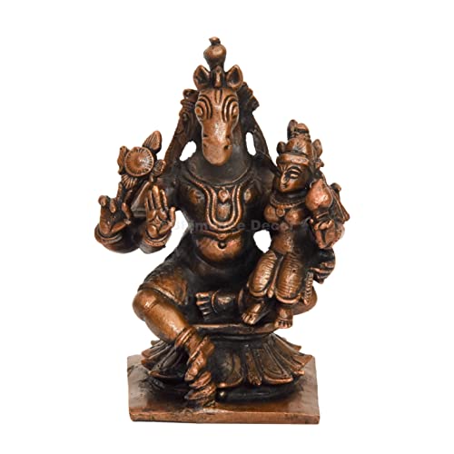  Handmade Copper Hayagriva Lakshmi Idol 