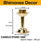 Pure Brass Candle Stand Holder for Pooja Room Decor, Home Decoration All Purpose, 6.3 inches, 390gm