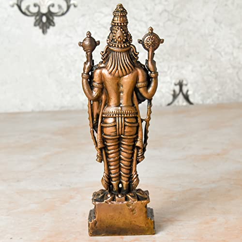 Handmade Copper Balaji Idol with Garuda Spl Bhimonee Decor