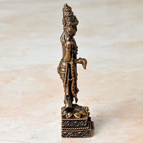 Handmade Copper Balaji with Garuda Idol India