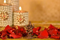 Copper Handmade Small Lord Cow Krishna 2 inches Idol Statue Showpiece for Home Temple Decor I Office Desk I Nice Gift Ideal for Good Luck Wishes