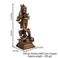 Handmade Copper Cow Krishna Idol 4 inches , Patina Antique Finish , 1 Piece
