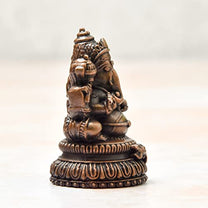 Copper Hollow Ganesha Idol , 2 inches, 70 Grams, Pack of 1 Piece