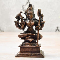 Copper Handmade Meenakshi Devi Idol 4 inches