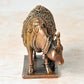 2 inches, Handmade Copper Cow and Calf | Kamadenu | Hasu Karu Idol, 360 Grams , Patina Antique Finish , Pack of 1 Piece