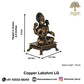  Copper Handmade Small Lakshmi 2.4 inches Sitting Idol  Dimensions