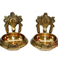 Buy Pure Brass Shanku Chakra Kuber 3 inches Diya
