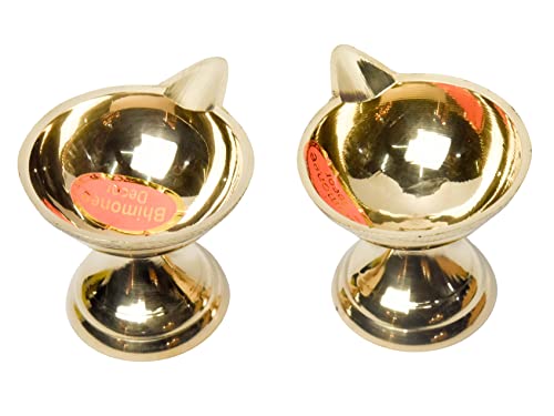 Pure Brass Paan Deep, Deepak, Diya for Pooja Purposes, 2.1 Inches, 180 gm
