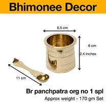 Brass Panchpatra with Achamani Size