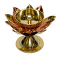 Brass Lotus Nanda Akhand Jyothi Table Diya, 3.2 inches, Pack of 1