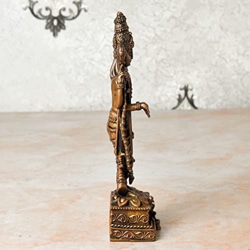 Handmade Copper Balaji Idol with Garuda Spl India