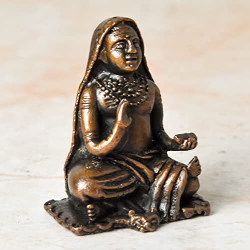Copper Idols India Handmade ShankaraCharya Idol Front View