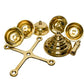 Pure Brass 5 Faced Ethnic Panchadeep bhadradeepam, 1.75 inches