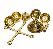 Pure Brass 5 Faced Ethnic Panchadeep bhadradeepam, 4.75 inches