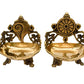 Pure Brass Shanku Chakra 5.5 inches Table Diya Side View
