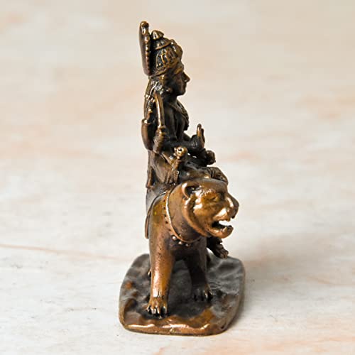 Copper Durga Idol, 1.8 inches, 50 Grams, Pack of 1 Piece
