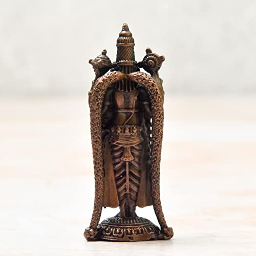 Handmade Copper Balaji Idol 2.6 inches Bhimonee Decor