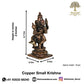 Copper Handmade Small Lord Cow Krishna 2 inches Idol Statue Showpiece for Home Temple Decor I Office Desk I Nice Gift Ideal for Good Luck Wishes
