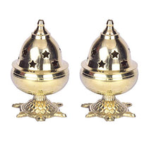 Pure Brass Tortoise Covering Diya, 4 inches by printology, Set of 2