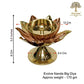 Brass Lotus Nanda Akhand Jyothi Table Diya, 3.2 inches, Pack of 1