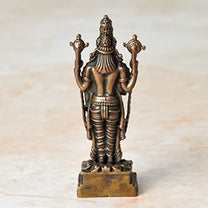 Handmade Copper Balaji Idol with Garuda Spl 2.8 inches Bhimonee Decor