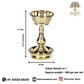 Pure Brass Heavy Udupi Nanda Diya (no-1) 4.3 inches, Set of 2