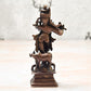 4 inches, Handmade Copper Cow Krishna Idol, 210 Grams , Patina Antique Finish , Pack of 1 Piece