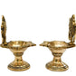 Pure Brass Shanku Chakra Long Table Diya, 6 inches Big Size, Brass, Pack of 1 Pair
