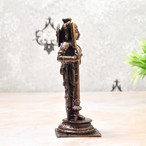 Copper Udupi Krishna Idol, 5.75 inches, 610 Grams, Pack of 1 Piece
