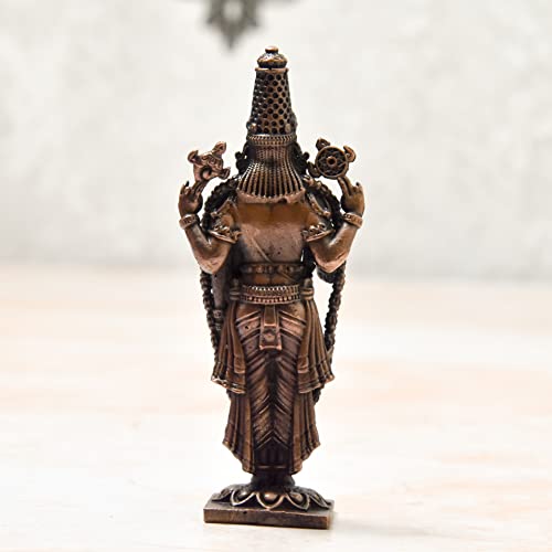  Handmade Copper Balaji Idol Spl 3.25 inches Bhimonee Decor