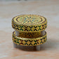 Golden Foil Meenakari Round Chowki  