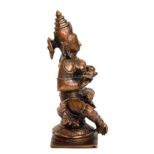 Handmade Copper Annapurna Devi Idol 4 Inches