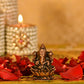Copper Lotus Ganesha Sitting Idol