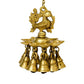 Brass Hanging Diya with Bell 6 Inches