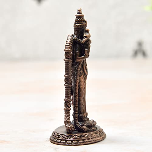 Copper Handmade Meenakshi Devi Idol 2.9 inches India