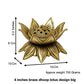 Lotus Design Brass Agarbatti/Dhoop Holder, Home Décor, Gift & Puja, 750 gm, 2.3 inches, Brass Black Antique Finish, 1 Piece