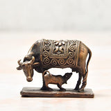  Handmade Copper Cow and Calf 1.25 inches
