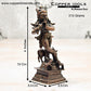 4 inches, Handmade Copper Cow Krishna Idol, 210 Grams , Patina Antique Finish , Pack of 1 Piece