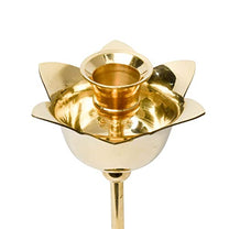 Brass Candle Stand Holder for Pooja Room Decor, Home Decoration All Purpose, 8 inches, 250gm