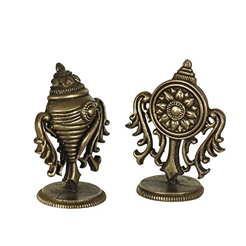 Copper Handmade Small Shanku Chakra Duo Front View