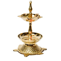 Pure Brass Kachua Deep, Deepak, Diya for Pooja Purposes, 6.25 Inches, 380 gm