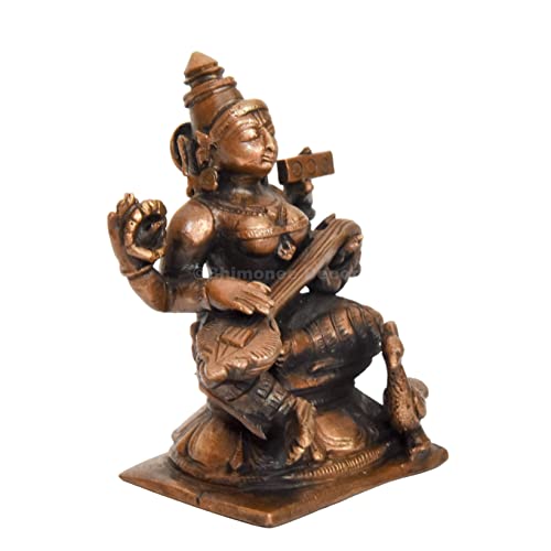 Copper Saraswati Idol