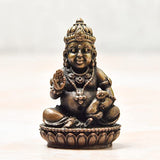 Copper Indian Kuber Idol, 100 Grams , 2.25 inches, Patina Antique Finish