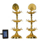 Pure Brass 3 Step Electric Gold Bulb Lights Diya