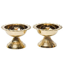 Pure Brass Sunflower Deep, Deepak, Diya for Pooja Purposes, 1.8 Inches, 130 gm
