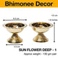Pure Brass Sunflower Deep, Deepak, Diya for Pooja Purposes, 1.8 Inches, 130 gm