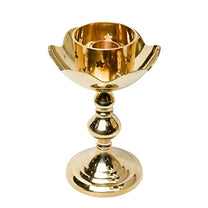 Brass Candle Stand Holder for Pooja Room Decor, Home Decoration All Purpose, 8 inches, 340gm
