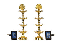 Pure Brass 4 Step Electric Gold Bulb Lights Diya