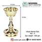 Pure Brass Heavy Udupi Nanda Diya (5.2 Inches, No-3) Set of 2
